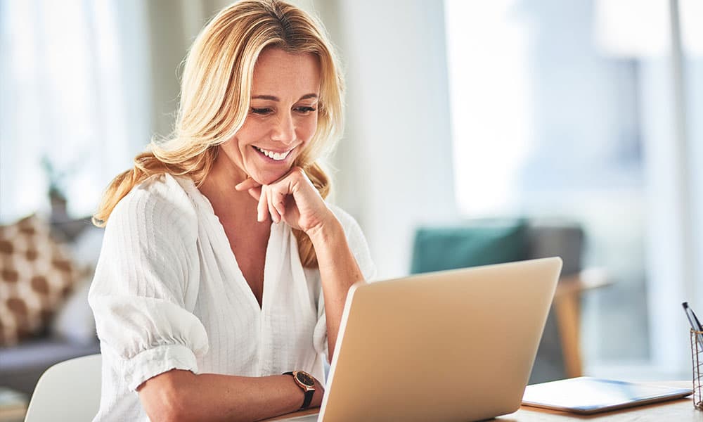 Woman Using Computer