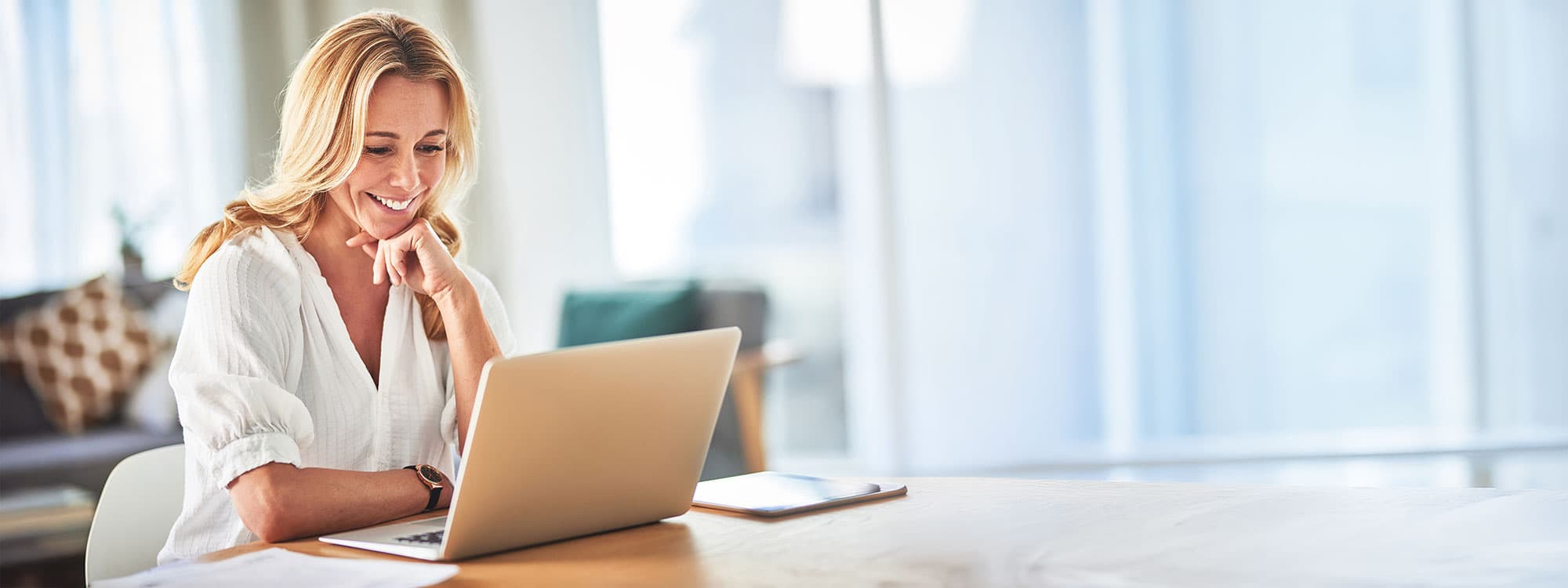 Woman Using Computer