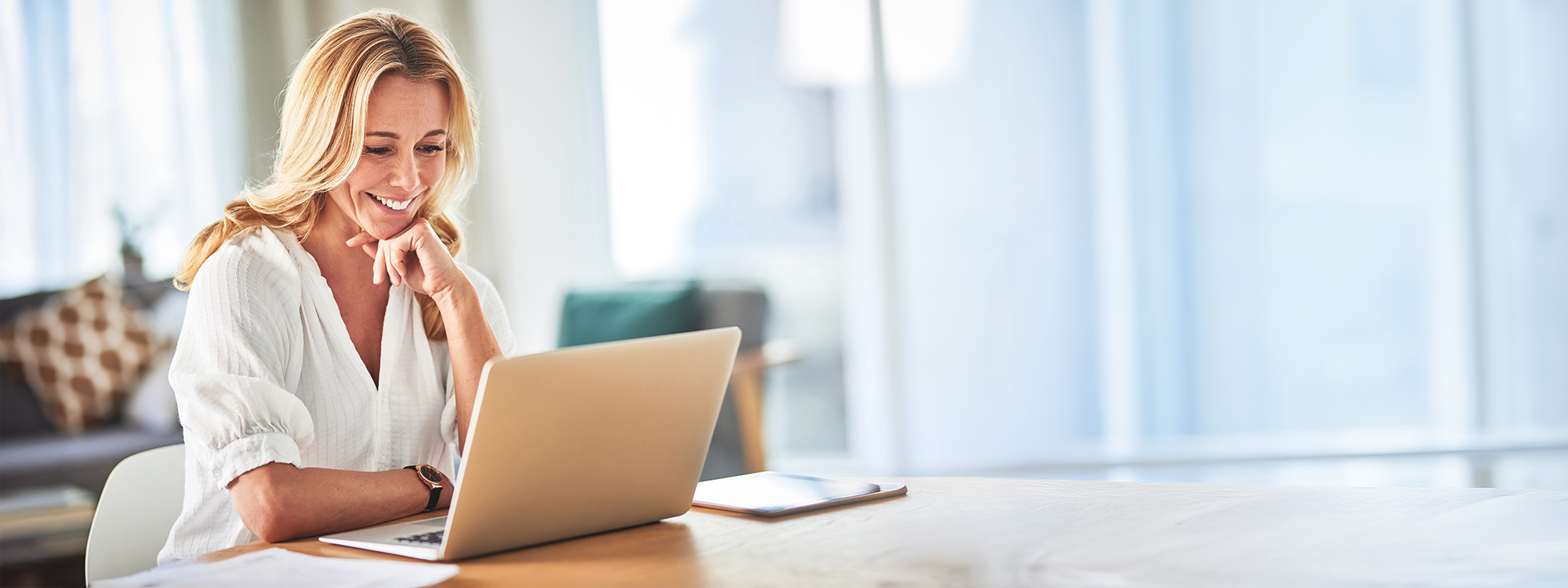 Woman Using Computer